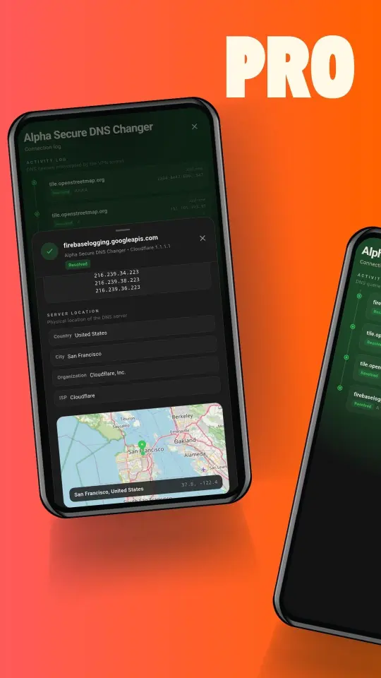 DNS Changer - connection status