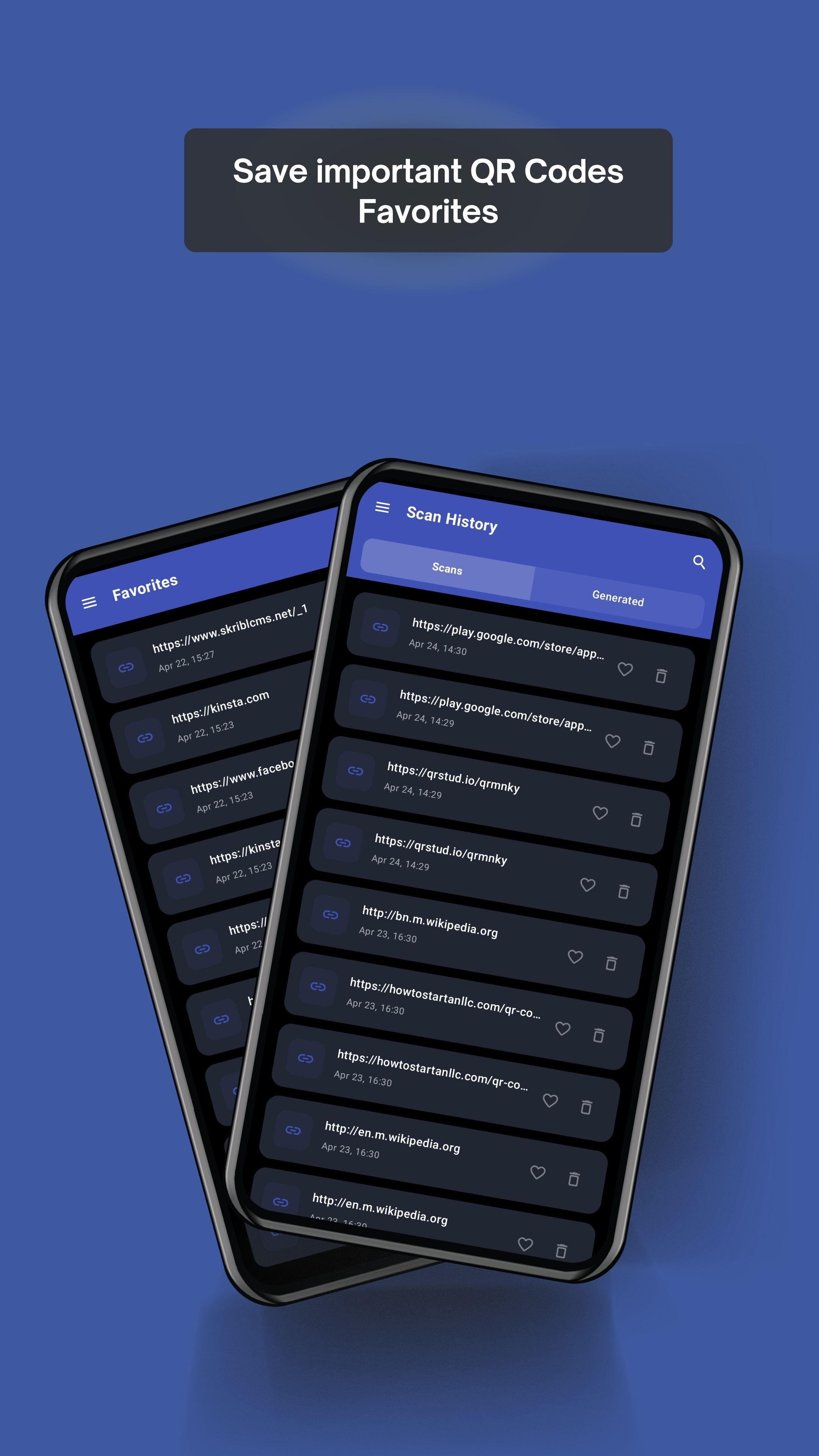 QR Scanner - history